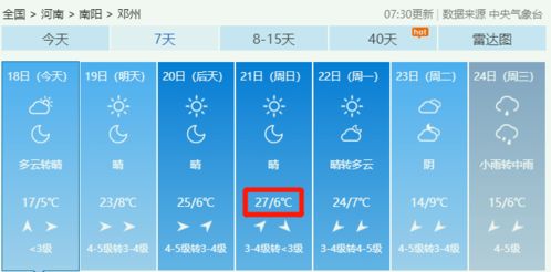 邓州天气预报（邓州天气预报30天查询当地）