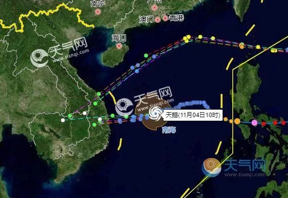 今日台风路径最新消息（实时台风路径地图）