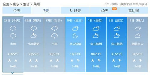 烟台天气预报查询(烟台下周天气) 烟台天气预报查询(烟台下周天气)