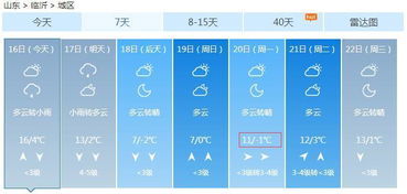 山东临沂天气预报（山东临沂天气预报一周）